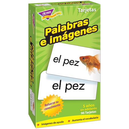 Trend Enterprises Palabras e imagenes (SP) Skill Drill Flash Cards T53006